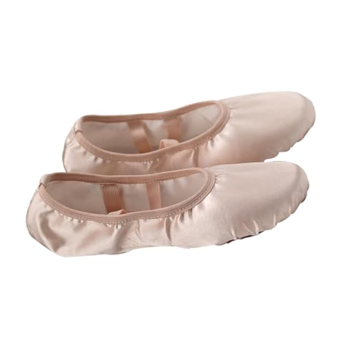 FRCOLOR Satin Ballettschuhe Damen Leicht Flexible Tanzschläppchen mit Stretchriemen Atmungsaktiv und für Anfänger und Profis von FRCOLOR