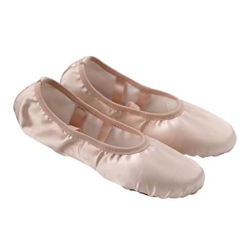 FRCOLOR Satin Ballettschuhe Damen Stretchband Leichte Tanzschläppchen Atmungsaktiv Komfortabel Optimal Anpassbar von FRCOLOR
