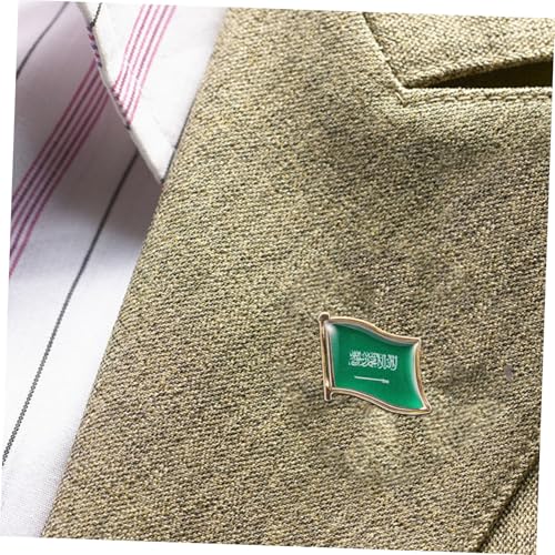 FRCOLOR Saudi Arabien Flaggenbrosche Herren Lapel Pin Metall Anstecknadel für Hut Hemd Anzug Modisches Accessoire Stabile Kleidungspinnadel für Männer Sammler von FRCOLOR
