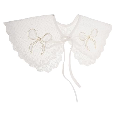 FRCOLOR Halbes Hemd Falscher Kragen Für Abnehmbar Bestickt Hohl Schal Kostüm Dekorativ Bluse Mini Revers Lässig Pullover Baumwolle Partys Verabredungen Alltag von FRCOLOR