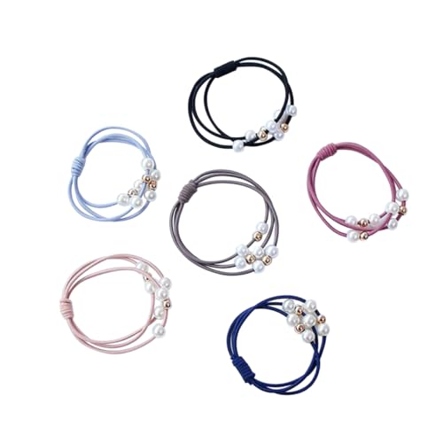 FRCOLOR 18stücke Perlen Haar Ringe Elastische Pferdeschwanz-halter Haar Zubehör Für Junge Mädchen Und Jeden Anlass Mit Perlendesign Für Alltag Und Outfits von FRCOLOR