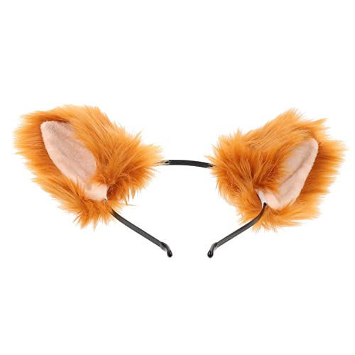 FRCOLOR Multifunktions Ebene Stirnband Mit Plüschigen Fuchsohren Cosplay Haarband Für Damen Bezauberndes Haarschmuck Für Partys Und Kostüme Für Karneval Weihnachten Und von FRCOLOR