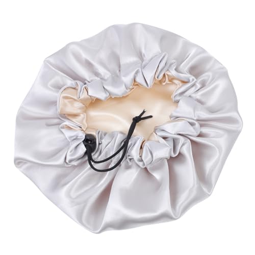 FRCOLOR Satin Haarschutzhut Für Junge Mädchen Wasserdichter Badehut Mit Verstellbarer Schnalle Rutschfester Duschhut Bequemer Schlafhut Für Zuhause von FRCOLOR