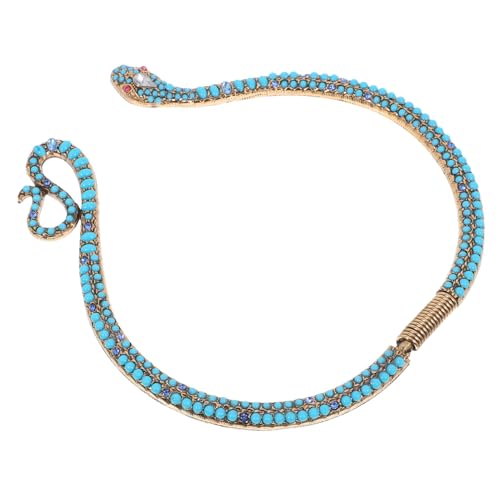 FRCOLOR Schlangen Halskette Damen Kurz Stilvolle Clavicle Chain mit Strassbesatz Retro Tier Schmuck für Persönlichkeit und Halloween Accessoire FRCOLOR Schlangen Halskette Damen Kurz Stilvolle Clavicle Chain mit Strassbesatz Retro Tier Schmuck für Persönlichkeit und Halloween Accessoire von FRCOLOR