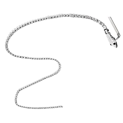FRCOLOR Schlangenförmige Quastenhaarclip Lockig Haarschmuck Pferdeschwanzclips Schlangenkopfschmuck Für Frauen Haarspange Für Damen Haarzubehör Schlangenhaar-accessoire Legierung Silber von FRCOLOR