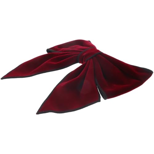 FRCOLOR Einfarbige Schleifen Haarnadel Für Mädchen Modische Haarschmuck Accessoires Zarte Haarspange Aus Samt in Weinrot Für Partys Und Hochzeiten Einfache Kombination Mit Verschiedenen von FRCOLOR