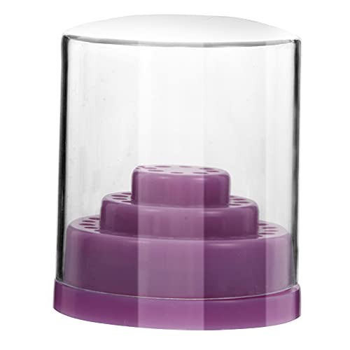 FRCOLOR 48löcher Nagelbohrer Box Acrylbox Bohrer Organizer Aufbewahrungsbox Nagelbohrerständer Bohrerkoffer Nagel Maniküre Bithalter von FRCOLOR