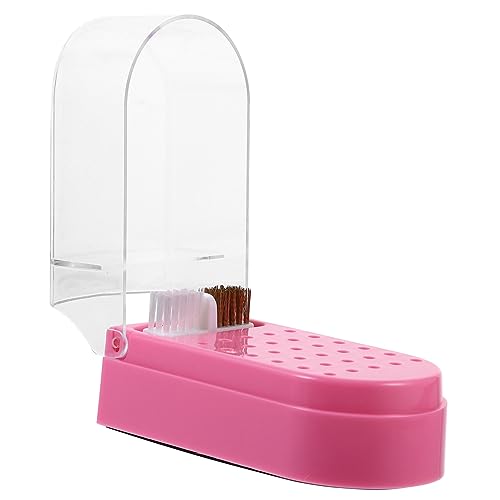 FRCOLOR Schleifkopfgehäuse Bohrervitrine Halter Für Schleif-displaybox Maniküre-etui Leer Maniküre-bohrerhalter Klarer Maniküre-etui Maniküre-polierkopf-organizer Nagel Lagerregal Plastik von FRCOLOR