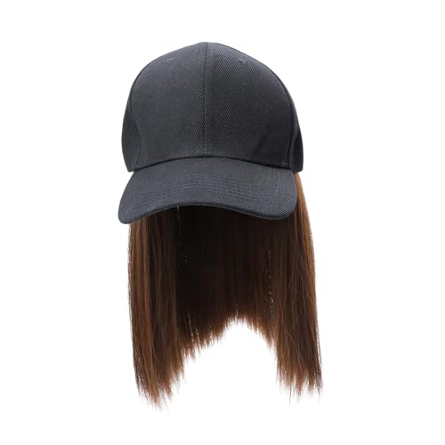 FRCOLOR Kurze Glatte Perücke Einteiliges -perückenhut Glatte Perücke Für Mädchen Kopfschmuck Für Frauen Leicht Anzuziehen Für Verschiedene Anlässe von FRCOLOR