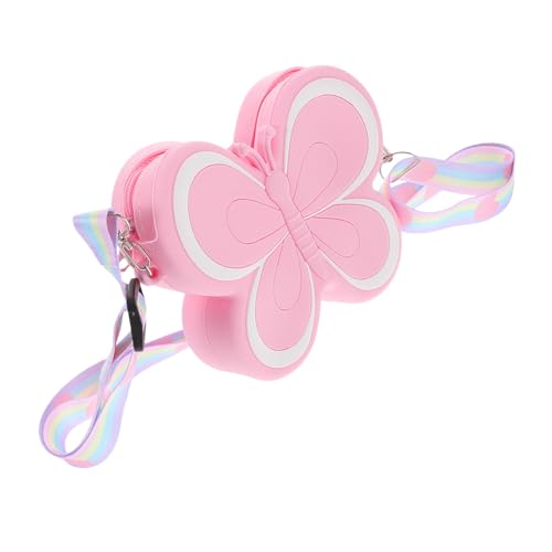 FRCOLOR Schmetterling Silikonbeutel Kleine Münzgrundstück Niedliche Damen-geldbörse Aus Silikon Silikon-geldbörse Mädchen Geldbörsen Neuartige Geldbörse Geldbörse Rosa Kieselgel von FRCOLOR