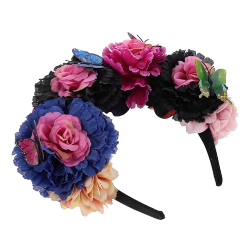 FRCOLOR Schmetterlings-Stirnband Kranzstirnband Tag der Toten Blumenstirnband fastnacht kopfbedeckung faschings kopfbedeckung mexikanische Hüte für Damen mexikanische Blumen für die Haare FRCOLOR Schmetterlings-Stirnband Kranzstirnband Tag der Toten Blumenstirnband fastnacht kopfbedeckung faschings kopfbedeckung mexikanische Hüte für Damen mexikanische Blumen für die Haare von FRCOLOR