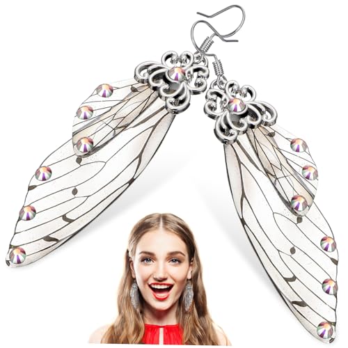 FRCOLOR Schmetterlingsohrringe Damen Leichte Flügel Ohrhänger Modisch Elegant Romantisch für Frauen und Freundinnen von FRCOLOR