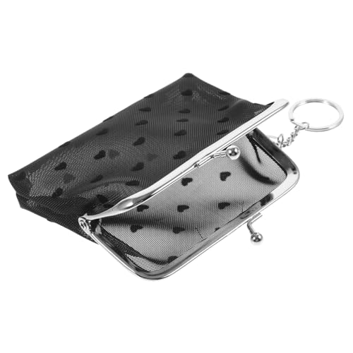 FRCOLOR Schnalle Geldbörse Schlüsselhalter Geldbörse Für Kartenhalter Geldbeutel Tasche Schlank Inhaber Lagerhalter Wechseln Beutel Ändern Portemonnaie Geldbörse Wechseln PVC Schwarz von FRCOLOR