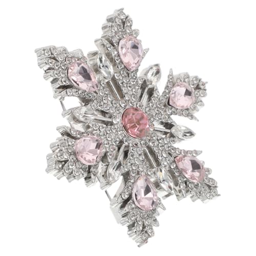 FRCOLOR Schneeflockenbrosche mit Funkelnden Strasssteinen Langlebige Anstecknadel für Kalte Wintertage Modisches Weihnachts-schmuckstück für Damen und Herren Feine Verarbeitung Festlicher von FRCOLOR