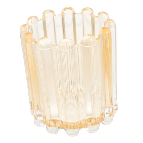 FRCOLOR Make-up-pinselhalter Aus Glas Deckel Großes Fassungsvermögen Stilvolles Kosmetikzubehör Schreibtisch-organizer Für Make-up-pinsel Und Kämme von FRCOLOR