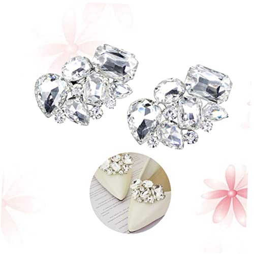 FRCOLOR Schuhschnallen Clips mit Kristallen Funkelnde Schuhdekorations Accessoires für Hochzeiten für Brautschuhe Abnehmbare Diy Schuhclips für Frauen Stil von FRCOLOR