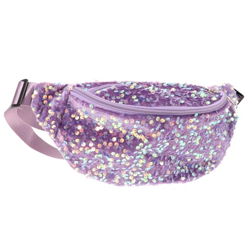 FRCOLOR Pailletten Umhängetasche Damen Reißverschluss Brusttasche Handytasche Outdoor Einkaufen Reisen Arbeit Stilvolles Accessoire von FRCOLOR