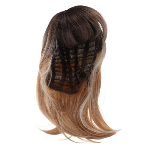 FRCOLOR Schulterlange Perücke: Natürlich Aussehendes Glattes Kunsthaar Für Damen – Perücke Mit Farbverlauf Für Den Täglichen Gebrauch, Outdoor-aktivitäten Und Party-requisiten von FRCOLOR