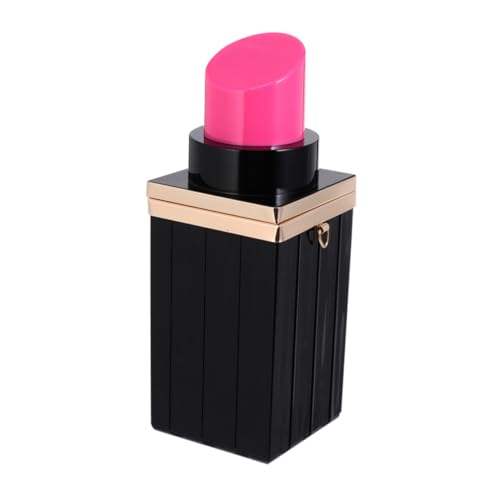 FRCOLOR Schultertasche Damen Lippenstift Form Clutch Bag mit Kettenriemen Kleine Abendtasche Transparente Kosmetiktasche Handtasche für Frauen Geschenkidee von FRCOLOR