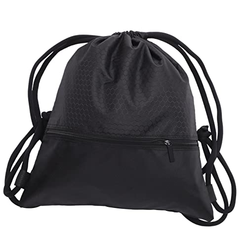FRCOLOR Schwarze Balltasche Aus Nylon-netzmaterial Große Sporttasche Mit Kordelzugverschluss Für Herren Basketballtasche Mit Viel Stauraum Für Kleidung Ausrüstung Schuhe Und Handtücher Für von FRCOLOR