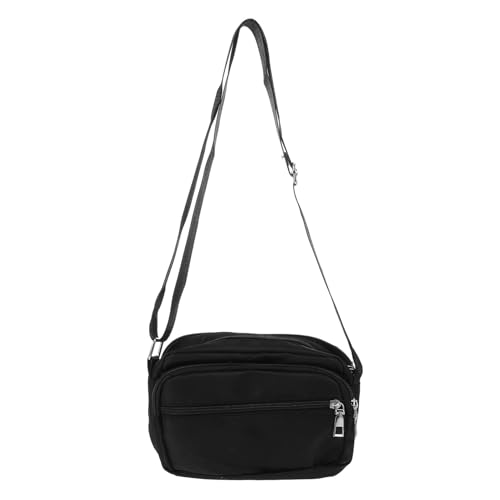 FRCOLOR Schwarze Damen Crossbody Tasche aus Leichtem Nylon Vielseitige Umhängetasche Strapazierfähige Oxford Handtasche für Arbeit Freizeit und Reisen Praktische Schultertasche für Frauen von FRCOLOR
