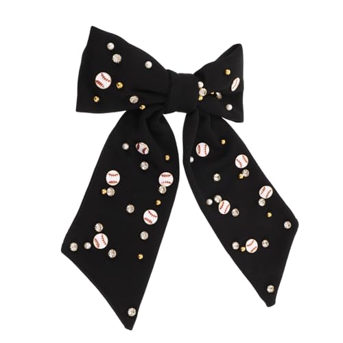 FRCOLOR Schwarzer Haarschmuck mit Funkelndem Sternen Broschen Design Strasssteine Stabiler Schmetterlingsclip Sanfter Sitz Haarschonend Haarnadel für Damen und Mädchen bei Hochzeiten und von FRCOLOR