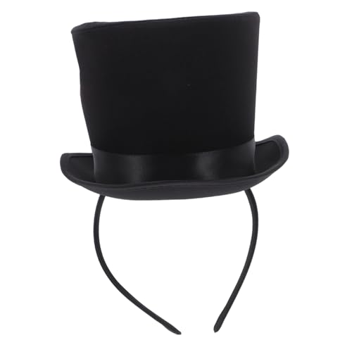 FRCOLOR Schwarzer Kleiner Top Hut Festlich Leicht Angenehm für Fasching Zauberer Steampunk Kostüm Party Zubehör Erwachsene Bühne von FRCOLOR