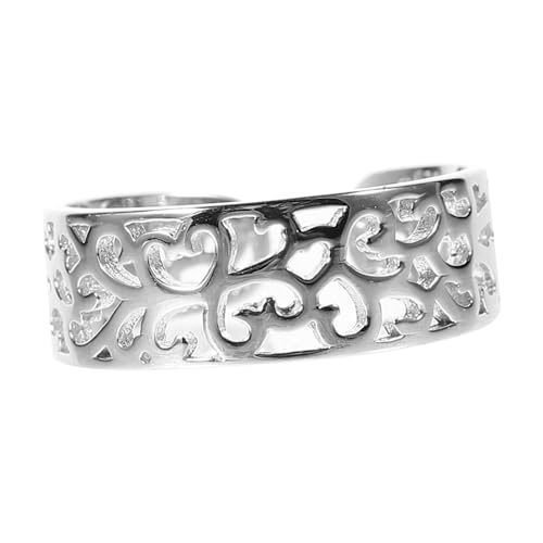 FRCOLOR Silber Fußzehenring Verstellbar Ethno Stil Kreativer Offener Ring Schmuck für Damen und Herren Gehämmert Dekorativ von FRCOLOR