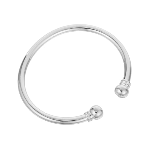 FRCOLOR Silberner Offener Armreif Damen Leichtes Breites Manschetten armband Modisch Vielseitig Elegant Komfortabel für Alltag und Events von FRCOLOR
