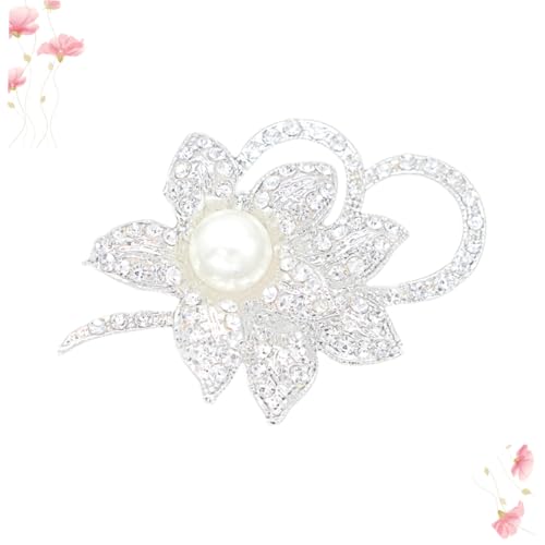 FRCOLOR Silberner Strass Schuhclip Blumenmotiv für Damen Hochzeit Schuhdekoration Verstellbar Geeignet für Pumps Sandalen Stiefel mit Glänzender Verarbeitung und Langlebigem Design von FRCOLOR