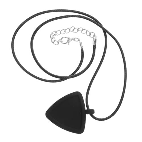 FRCOLOR Silikon Gitarrenplektrumhalter Halskette Dreieckiger Doppelseitiger Plektrumschutz Hängende Gitarrenplektrumhülle Modisches Musikerzubehör für Gitarristen von FRCOLOR