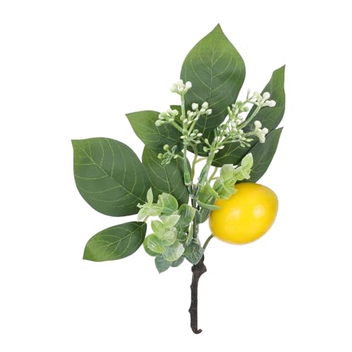 FRCOLOR Simulation Zitronenblumenarrangement Dekoration Zweig Gefälscht Fälschung Zitronentablett Geäst Dekorativ Realistisch Restaurant- Wohnlayout- Plastik Yellow von FRCOLOR