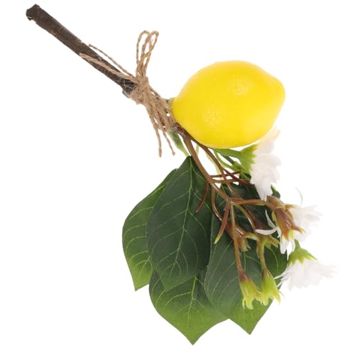 FRCOLOR Simulation Zitronenblumenarrangement Fälschung künstlich Dekoration gefälscht ästhetisch kunstpflanze kunstplflanze kunstobst einmachgläser DIY-Verzierung Vasenzweig Plastik Yellow von FRCOLOR