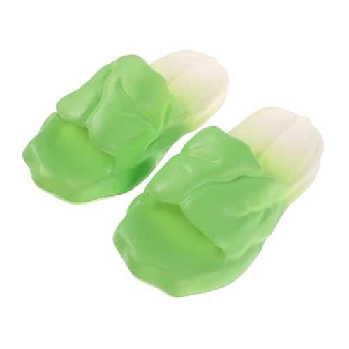 FRCOLOR Sommer EVA Hausschuhe für Rutschfest Atmungsaktiv Weiche Leichte Gemüse Design Slipper für Innenbereich Bad Pool und Freizeit Grün von FRCOLOR