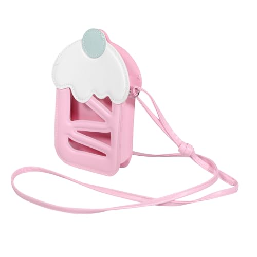 FRCOLOR Handytasche in Eiscremeform Mit Schultergurt Handy-umhängetasche Mit Hohlem Design Handy-geldbörse Für Damen Zum Umhängen Aus Strapazierfähigem Pu-material von FRCOLOR