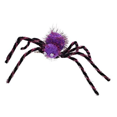 FRCOLOR Spinne Haarnadel Halloween-haarspange Cosplay-partyzubehör Kopfbedeckung Der Spinne Große Spinnenhaarspange Party-haarspangen Für Halloween Kind Punk Legierung Violett Partybedarf von FRCOLOR