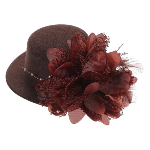 FRCOLOR Spitze Blume Haarspange Haarschmuck für die Hochzeit Mädchen Haarklammern Clips Hut Haarclip Party-Kopfbedeckung Haarzubehör Haarspangen Bobby Pins Hut Haarnadel Feder von FRCOLOR