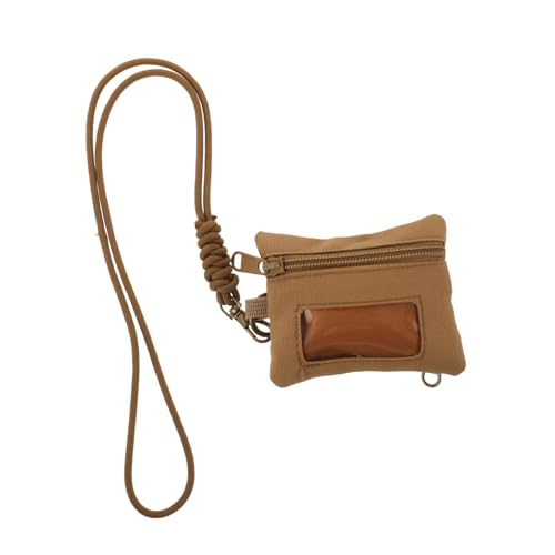 FRCOLOR Sportliches Herren Wallet mit Reißverschluss Münzfach Schlankes Outdoor Portemonnaie mit Kartenfächern und Geldfach Strapazierfähige Mini Geldbörse für Laufen und Wandern Khaki von FRCOLOR