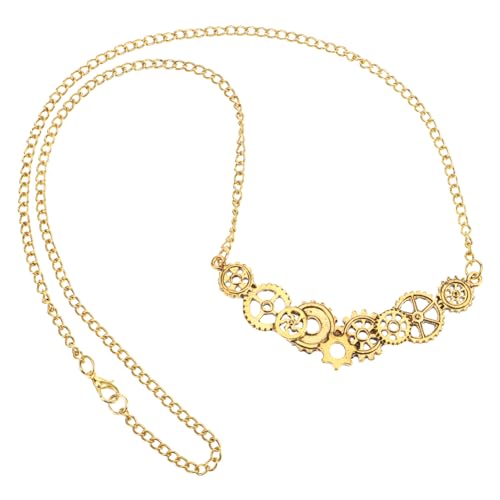 FRCOLOR Steampunk Halskette mit Vintage Anhänger Retro Schmuck für Damen und Herren Stilvolles Steampunk Accessoire Einzigartiges für Außergewöhnlicher Mode von FRCOLOR