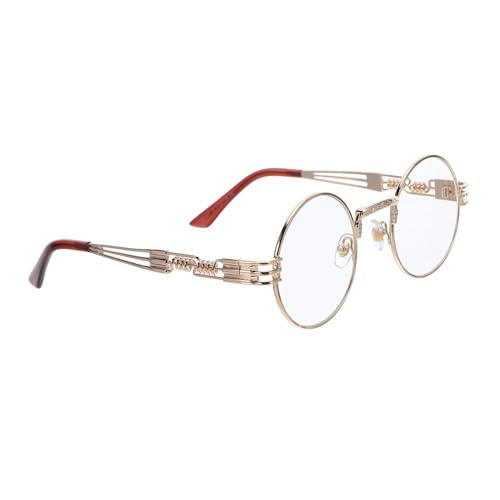 FRCOLOR Steampunk -Sonnenbrille Damen Modebrille Unisex-Brille runde sonnenbrille für herren Brillengestell Modebrillen für Frauen Brillenfassungen für Damen Brillen für Frauen Männer AC FRCOLOR Steampunk -Sonnenbrille Damen Modebrille Unisex-Brille runde sonnenbrille für herren Brillengestell Modebrillen für Frauen Brillenfassungen für Damen Brillen für Frauen Männer AC von FRCOLOR