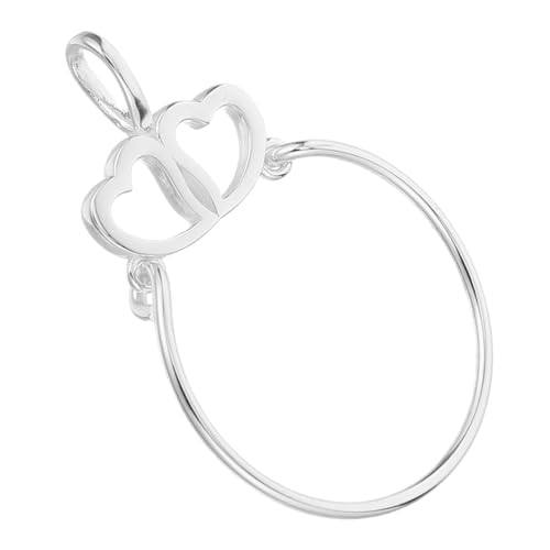 FRCOLOR Sterling Silber Doppelherz Charm Holder Anhänger Halskette Wandelbarer Schmuckanhänger für Damen Langlebig Elegant Vielseitig Tragbar für Romantische Anlässe FRCOLOR Sterling Silber Doppelherz Charm Holder Anhänger Halskette Wandelbarer Schmuckanhänger für Damen Langlebig Elegant Vielseitig Tragbar für Romantische Anlässe von FRCOLOR