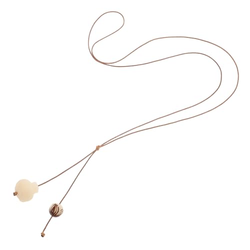 FRCOLOR Stilvolle Gehäkelte Knoblauch Anhänger Halskette für Mädchen Ethnisches Schmuckstück für Reisen und Zusammenkünfte von FRCOLOR