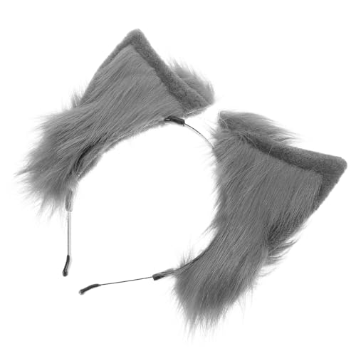 FRCOLOR Stirnbänder Mit Katzenohren Stirnband Mit Wolfsohren Anime-tierkopfbedeckung Stirnband Mit Katzenohren Fellkatze Fuchsohren Haarband Haarschmuck Zubehör Damen Erwachsener Plüsch von FRCOLOR