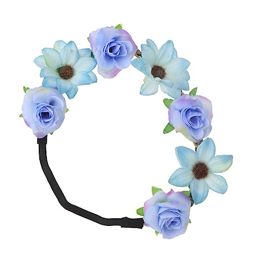 FRCOLOR Baby Mädchen Kostüm Blumenkronen Für Frauen Sonnenblumen-stirnband Blumenmädchen-kopfschmuck Blumenkrone Für Mädchen Rosa Stirnband Blumenkronen-stirnband Haar Damen Das Foto von FRCOLOR