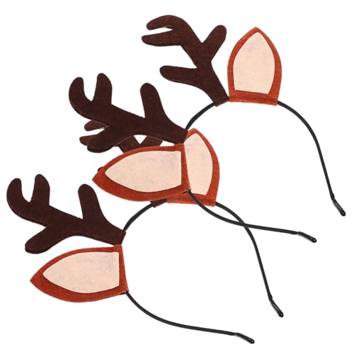 FRCOLOR Cozy Cloth Weihnachts-haarnadel in Rentier-geweih-form Haarband Haarschmuck Für Frauen Weihnachts-haarschmuck von FRCOLOR