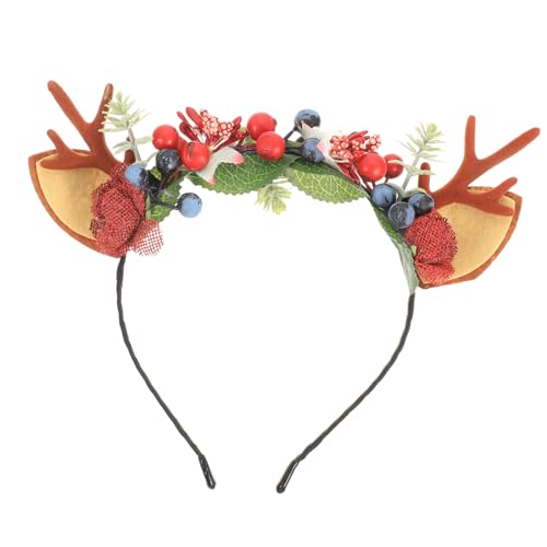 FRCOLOR Haarband Weihnachten Geweih Stirnband Weihnachten Geweih Kopfbedeckung Hirschhorn Haarreifen Haarschmuck Damen Stil von FRCOLOR