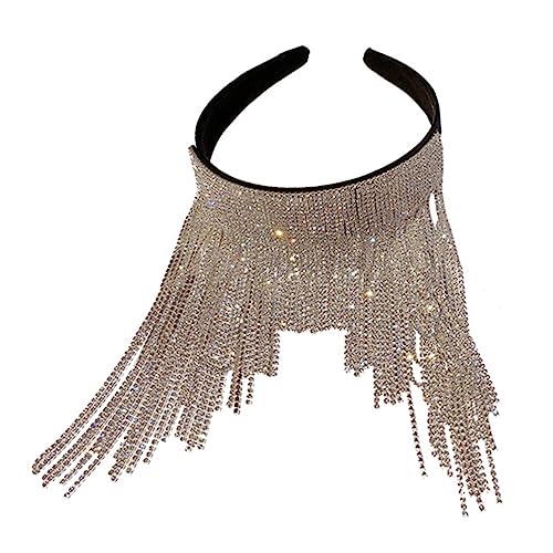 FRCOLOR Luxuriöses Haarband Mit Diamantquaste Stilvolles Für Frauen Haar-accessoires Quasten-stirnband von FRCOLOR