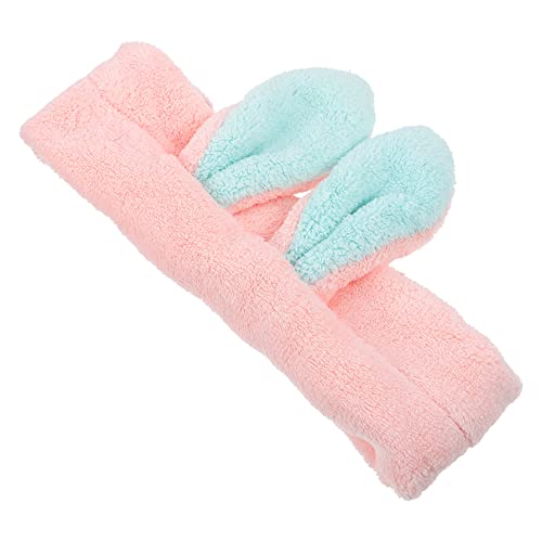 FRCOLOR Kaninchenohr Haarband Elastische Korallen Fleece Haarbänder Dehnbare Make-up-haarbänder Schöner Kopfschmuck Für Dusch-haarband Hautfreundliches Stirnband Zum Waschen von FRCOLOR