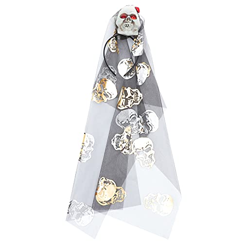 FRCOLOR -Stirnband Spitze Requisiten Düse Abdeckung coop halloween haarschmuck halloween kopfschmuck -Mesh-Schleier-Stirnband Halloween-Schleier-Kopfbedeckung Kunststoff von FRCOLOR