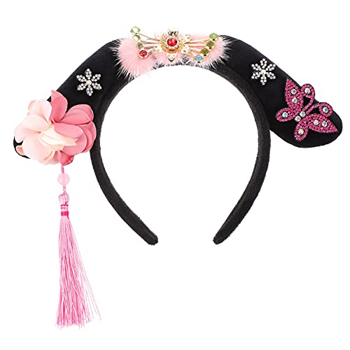 FRCOLOR Stirnband Chinesisches Prinzessin Haarband Chinesische Kopfbedeckung Dekorative Stirnbänder Frauen Haarband Prinzessin Kopfschmuck Neues Jahr Haarspange Stoff Kind Jahrgang Perücke von FRCOLOR